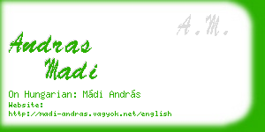 andras madi business card