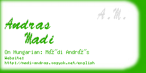 andras madi business card